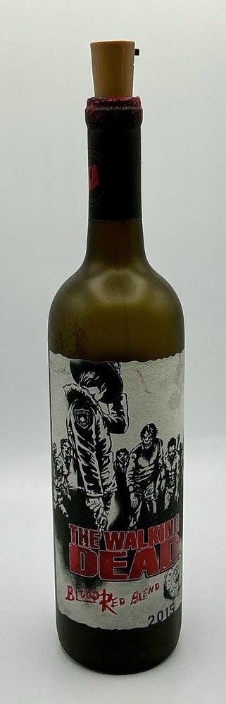 VTG The Walking Dead Blood Red Blend Empty Wine Bottle Lighted 750 mL Exclusive
