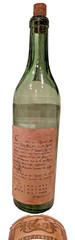 Ja Hennessy Cognac, 2 Star SO, Antique Bottle, France/Germany, Etched Glass Cork