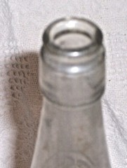 (A15) Vintage – Embossed Virginia Dare Clear Glass Wine Bottle – Size 1 5/8 pt