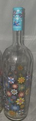 Stella Rosa Limited Edition Rose&rsquo; Empty Wine Bottle Sugar Skull 15 3/4&Prime; Tall