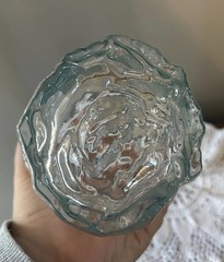 Cote Des Roses Empty Wine Bottle With Blue Glass Stopper Craft Or Display