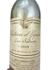 Vintage 1966 Chateau d’Yquem Empty French White Bordeaux Wine Bottle w/ Label