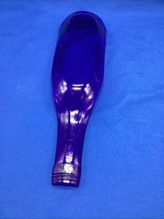 Melted Slumped Wine Bottle – Blue