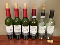 Wine Bottle Lot 375ML 6 EMPTY BOTTLES (2019-2020) With Corks