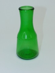 Vintage M LAMONT VINEYARDS 2/5 Pint Green Glass Empty Wine Cruets Bottles.