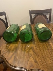 Segesta Mellow Red Italian Wine Bottles Lot of 3 Green 1 gal. 8 pt. 8 fl. oz.