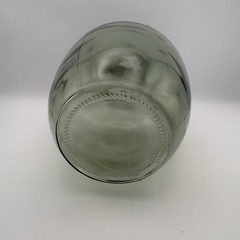 Green Glass Demijohn Wine Bottle / Vase 10&Prime; Tall 6” Across