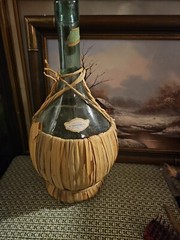 RARE Vintage 1961 Pellegro Suali CHIANTI Rattan Wrap (Empty)