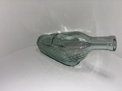 Vintage Ship Wine Bottle Decantor Weave Pattern