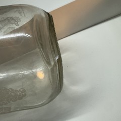 Paul Masson Since 1852 Embossed Glass Milk Bottle Carafe Decanter Vintage Juice