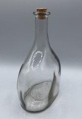 Vintage Handblown Oregon Glass Kidney Form Bottle Liquor 8.5” x 6” x 3”