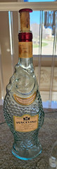 Fish Shaped Italian Wine Empty Bottle 13&Prime; Pescevino VTG Glass Sculpture Nautical