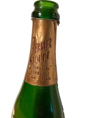 1978 Perrier-Jouet Fleur de Champagne EMPTY Bottle Painted Green Glass Display