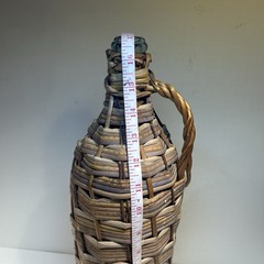Vintage Hand Wicker Wine Bottle Woven Wine Jug Straw Wrapped Rustic Decor