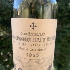 1953 Château La Mission Haut Brook Grand Cru Empty Bordeaux France Wine Bottle