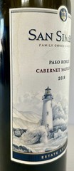 Empty Wine Glass Bottle San Simeon 2018 Cabernet Sauvignon Paso Robles CA 750ml