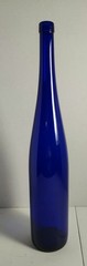 Very Tall 19&Prime; Cobalt Blue Glass Wine Bottle With Fiber Light String Cork