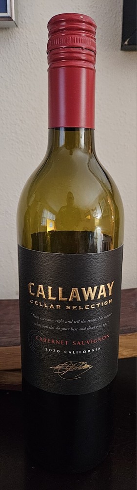 Callaway 2020 Cellar Selection Cabernet Sauvignon EMPTY Bottle