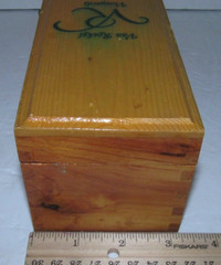 Van Roekel Vineyards California Winery Wine Bottle Wood Box Hinged Case