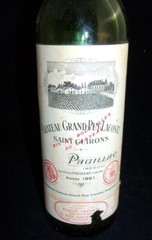 Chateau Grand Puy Lacoste Saint Guirons Pauillac 1961 ~Empty No cork