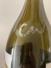 135th Anniversary Wente Vineyards Wine Wood Box, Signed Empty Bottle Collectible