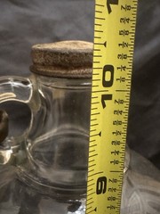 Vintage Owens Illinois Glass Wine Jug Strap Cap PA Seal Grapes Half Gal