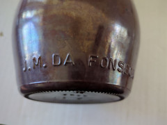 J. M. Da Fonseca Glass Factory Painted Wine Bottle Portugal