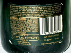 PERRIER JOUET EMPTY 750 ML ANEMONE CHAMPAGNE BOTTLE SEAGRAM CHATEAU ESTATE NYC