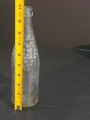 Vintage Clear Glass Embossed Grapes Wine Liquor Bottle