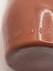 Lancers 1969 Vin Rose Brown Painted Glass Jug Portugal JM Da Fonseca Inter Empty