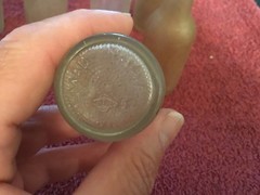 Old Brown 1/2 Pint Bottle and 7 Miniture Bottles