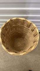 Large Vintage Rattan Wicker Vase Pitcher 24” Tall And 10” Wide