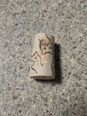 W/Cork! Happy Cat Moselland Green Cat Shaped Glass Wine Bottle 2023 Rheinhessen