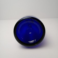 Vintage 12&Prime; Tall Cobalt Blue Glass Wine Bottle – Can be used as a Flower Vase