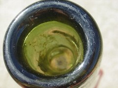 Antique Vtg Olive Green Glass French Wine Bottle Lot Deep Well Hand Applied Top