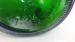 Vintage 1967 Huge 18&Prime;x 5&Prime; Dark Green Wine Bottle made in France Perfect