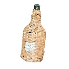 Vintage Dalva’s Port Basket Bottle Wine Portugal Wicker Wrapped Empty Glass