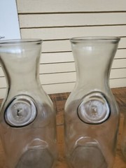 Lot Of 4 Vintage Paul Masson Since 1852 36 oz Glass Carafe Decanter Milk Bottle