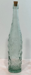 Wine Bottles Set (2) Green Glass Decorative Wine Bottles