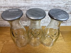 Lot Of 3 Paul Masson The California Carafe Glass Wine Carafes Empty 1852 W/ Lids