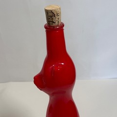 Fire RED Happy Cat Rheinhessen. Riesling Qualitätswein Wine Bottle EMPTY