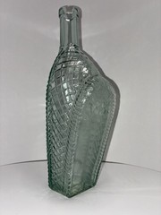 Vintage Ship Wine Bottle Decantor Weave Pattern