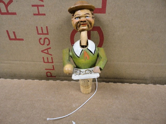 Antique italian wine cork carving Optician Optometrist #1 nice!