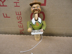 Antique italian wine cork carving Optician Optometrist #1 nice!