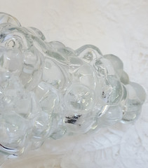 Vintage Grapes Bunch Glass Bottle Made in France *Empty* Original Twist Lid