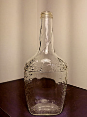Vintage Embossed grapes and vine Barednheimer Wine Bottle Quart, No Cork