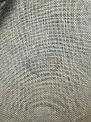 Antique French Glass Demijohn Carboy Wine Jug Orig Linen Cover