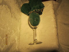Mackinac Bridge Clear Stem Wine Glass