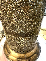 Antique Silver Plated & Glass Wine Bottle