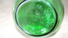 Vintage L.J. McGuinness co. Green wine bottle made in Canada 9&Prime; tall